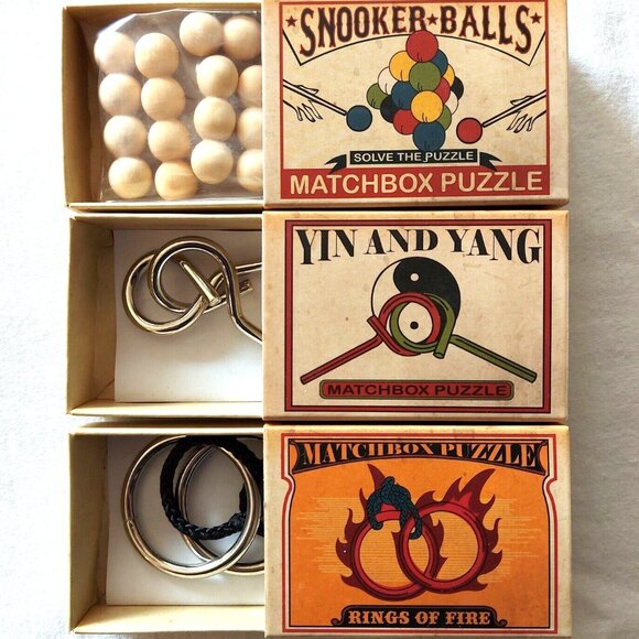 Professor Puzzling Obscurities Brainteaser games Wood Metal Matchstick Cards NEW - Picture 8 of 10